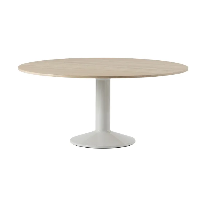 Midst søylebord - Oiled oak-grey, Ø160 cm - Muuto