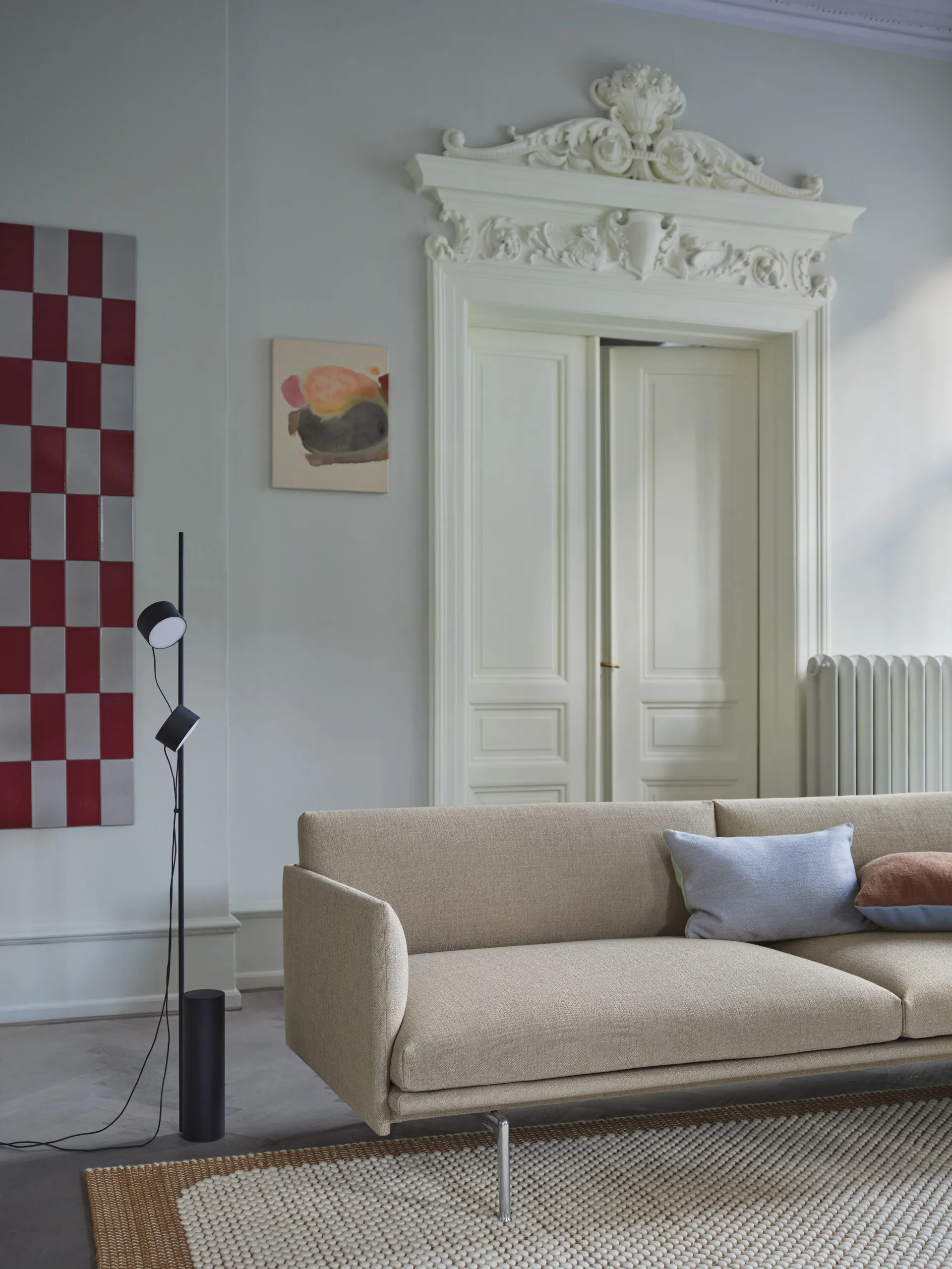 Mingle pute 35x55 cm, Copper Brown-Light Blue Muuto