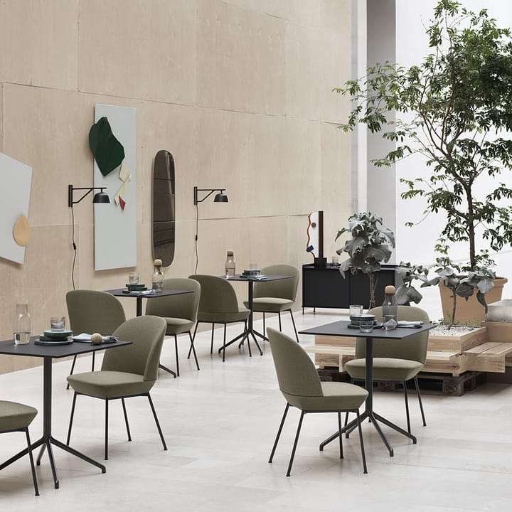 Oslo sidestol tekstilkledd, Twill weave 530-Chrome Muuto