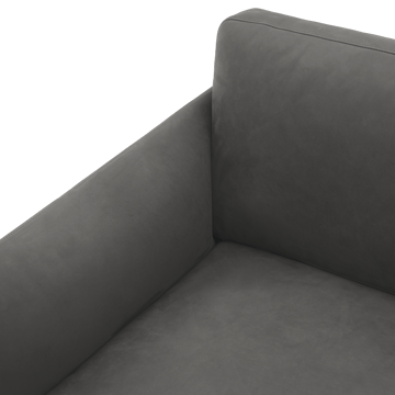 Outline 3-seters sofa skinn - Grace leather Camel-svarte ben - Muuto