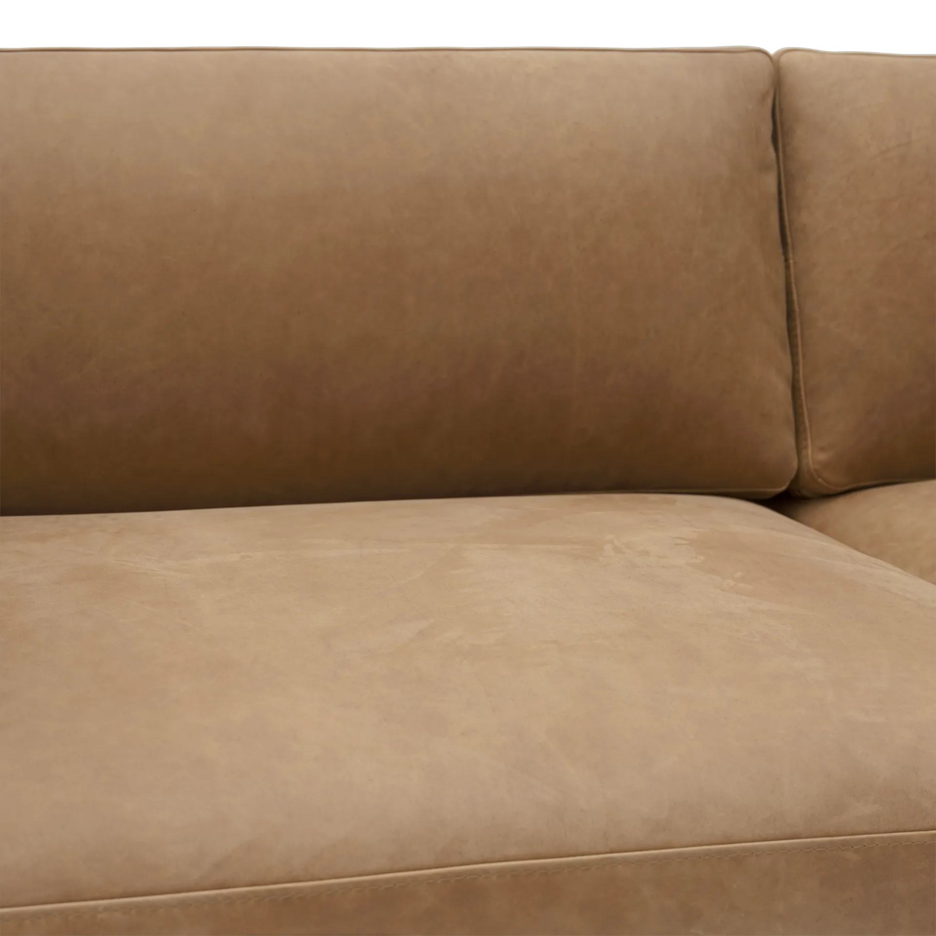 Outline 3,5-seters sofa polished alu, Grace leather Camel Muuto
