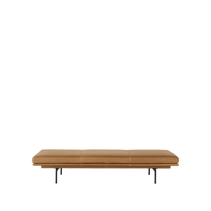 Outline dagseng - Refine leather cognac-Black - Muuto