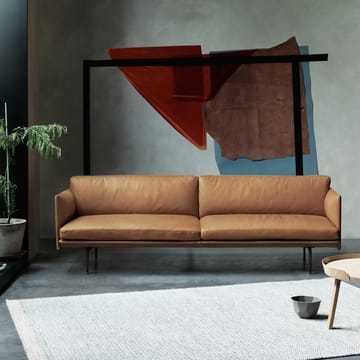 Outline sofa 2-seter - Fiord 151 grey-Black - Muuto