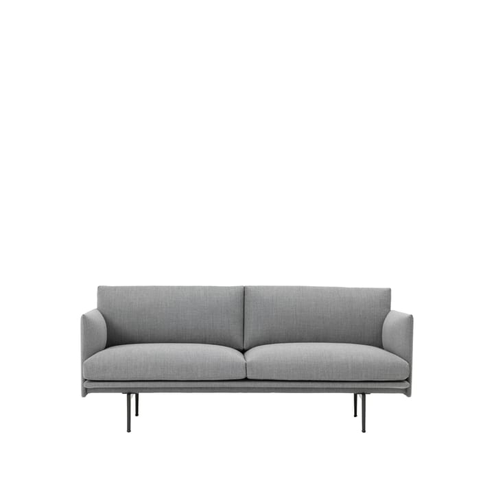 Outline sofa 2-seter - Fiord 151 grey-Black - Muuto