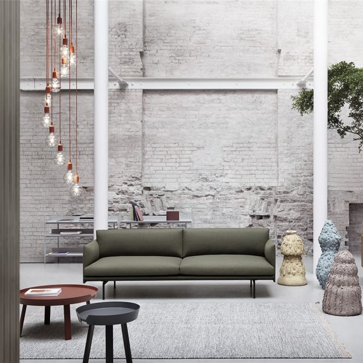 Outline sofa 2-seter, Fiord 151 grey-Black Muuto