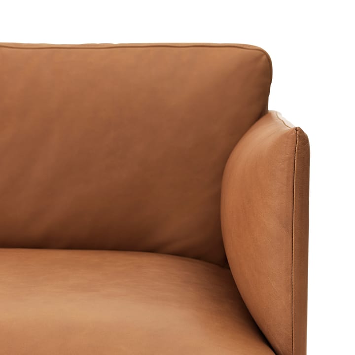 Outline sofa 3-seter tekstil, tekstil fiord 151 grey, sorte ben Muuto