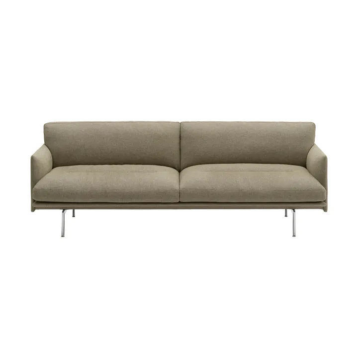 Outline Soft sofa - Clay 15-aluminiumsben, 3-seter - Muuto