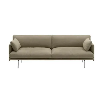 Outline Soft sofa - Clay 15-aluminiumsben, 3-seter - Muuto