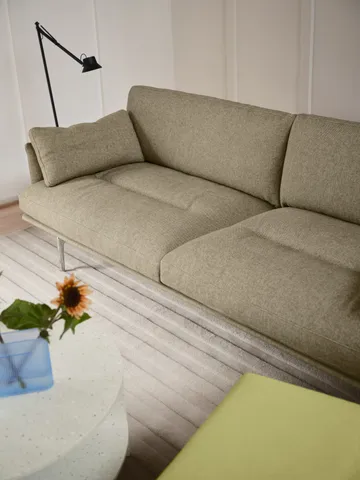 Outline Soft sofa - Clay 15-aluminiumsben, 3-seter - Muuto
