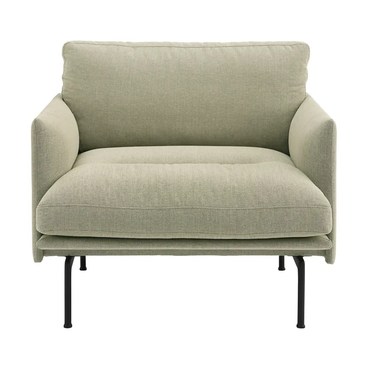 Outline Soft stol - Guest 250-svarte ben - Muuto