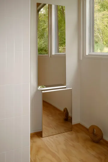 Pleat veggspeil - Polert stål, 227x57 cm - Muuto