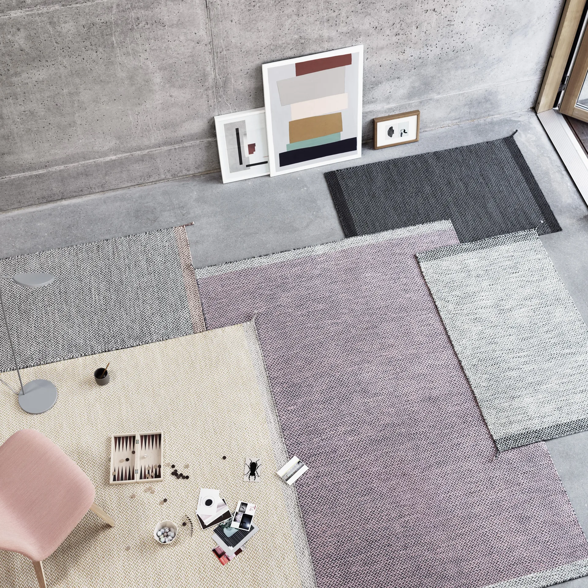 Ply ullteppe 85x140 cm, svart-hvit Muuto