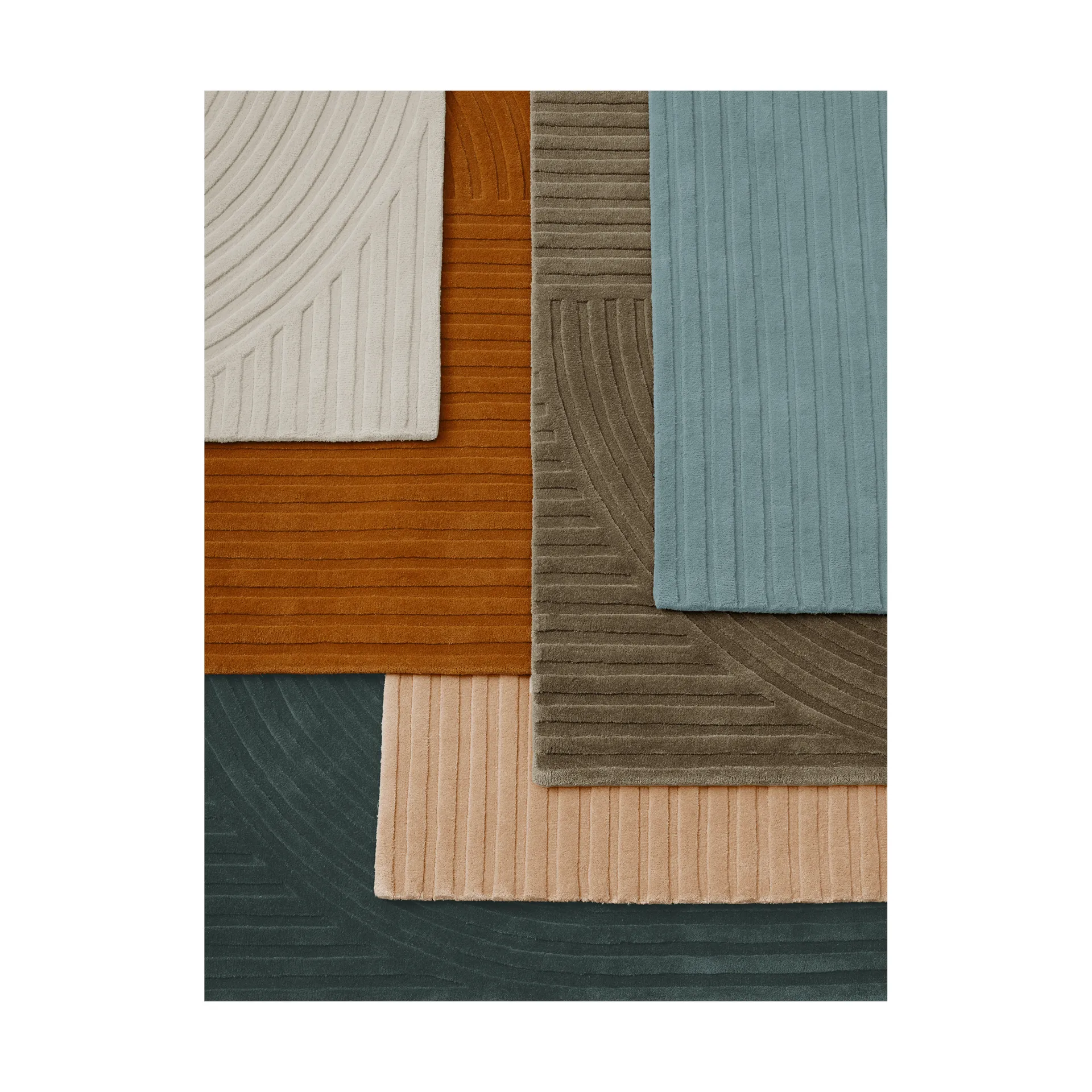 Relevo Rug Quattro ullteppe, Light rose, 170x240 cm Muuto
