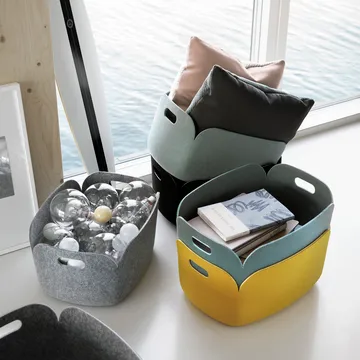 Restore oppbevaringskurv - gul - Muuto