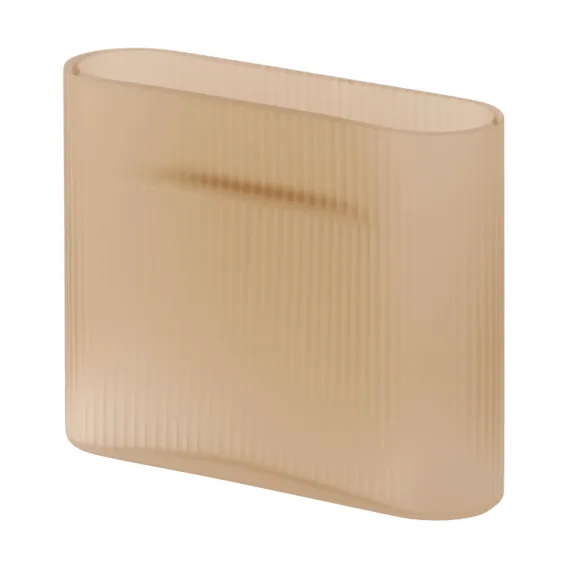 Ridge vase frostat glass 16,5 cm, Lyseoransje Muuto