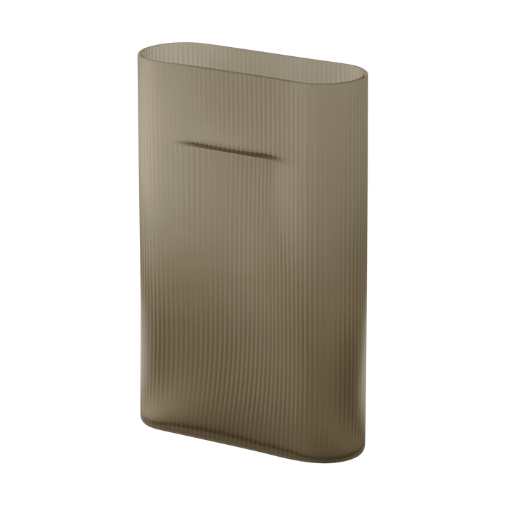 Ridge vase frostat glass 35 cm - Taupe - Muuto
