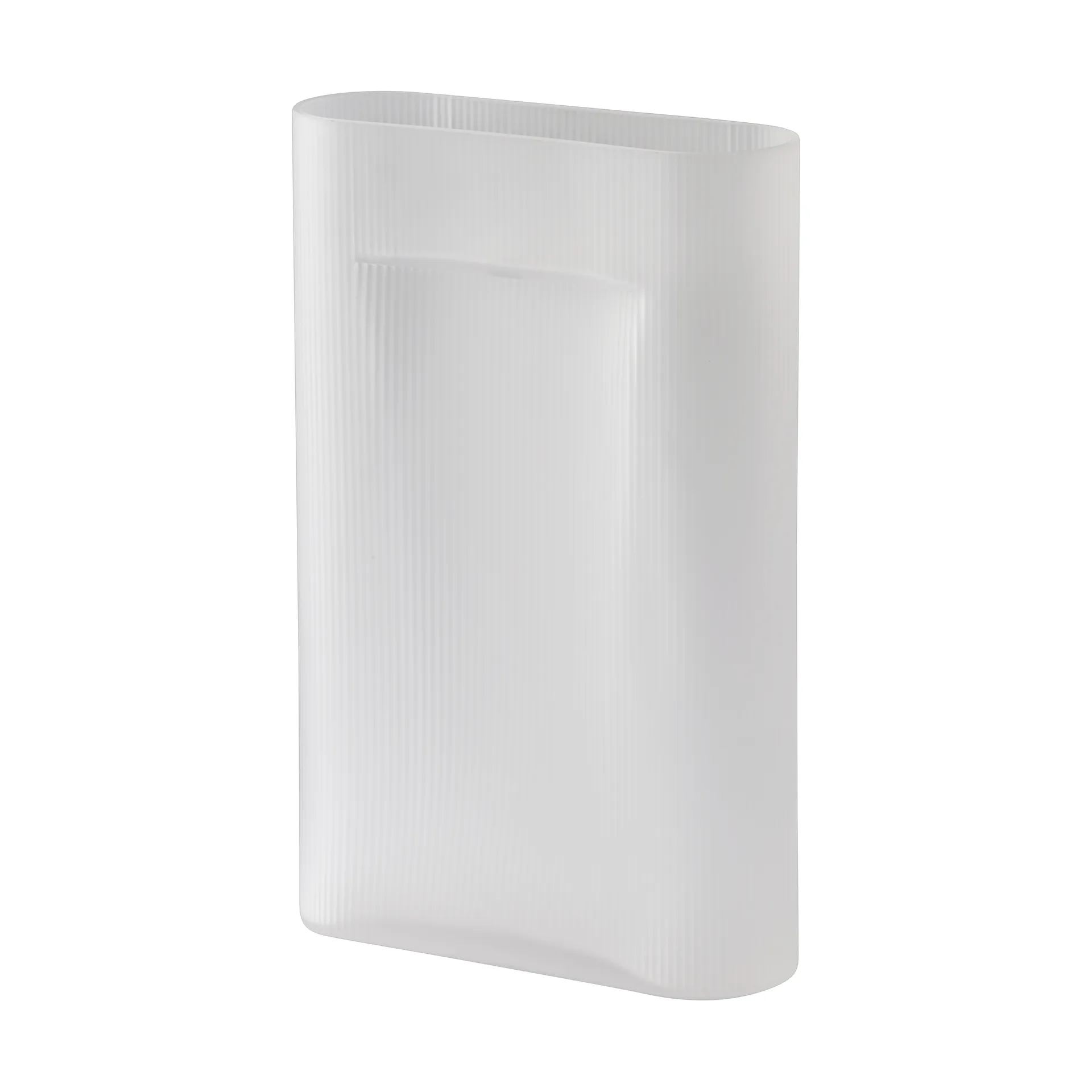 Ridge vase frostat glass 48,5 cm, White Muuto
