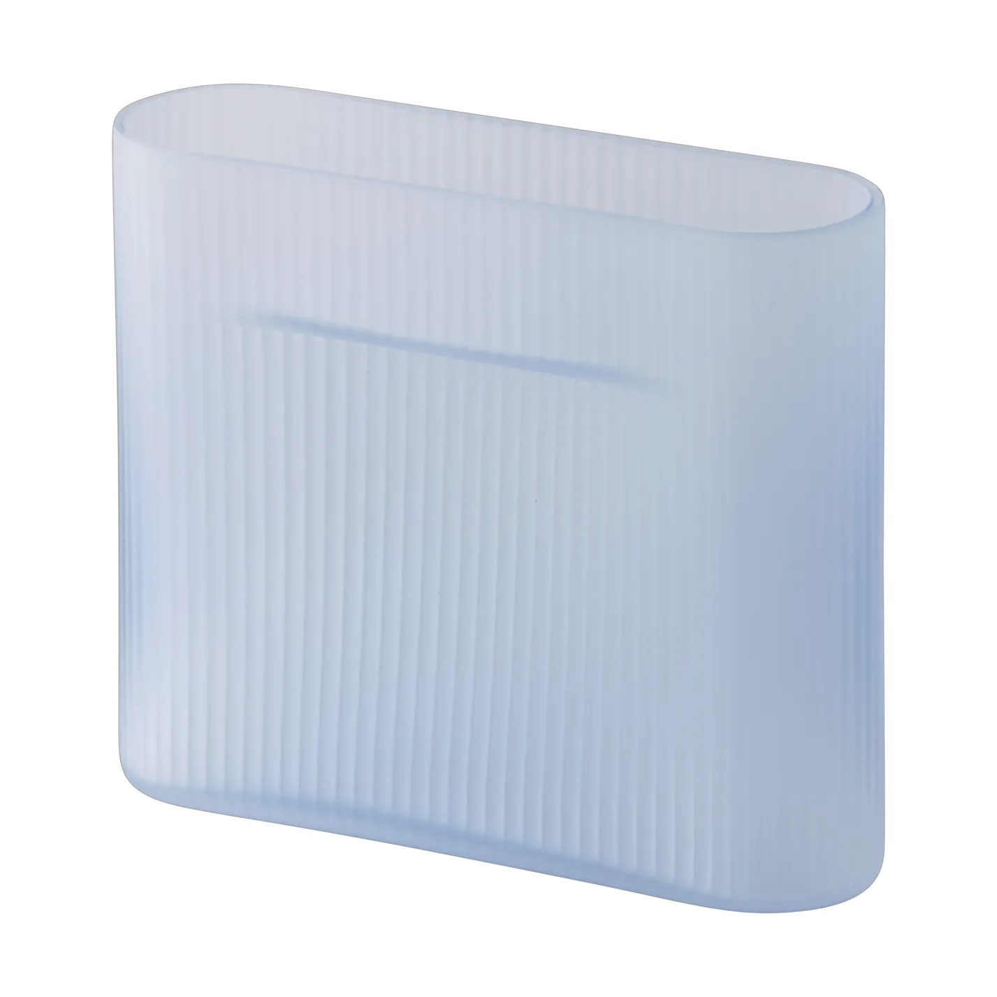Ridge vase frostet glass 16,5 cm, Light blue Muuto