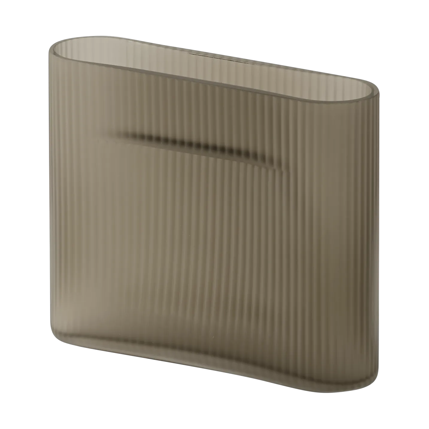 Ridge vase frostet glass 16,5 cm, Taupe Muuto