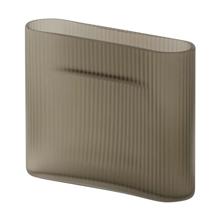 Ridge vase frostet glass 16,5 cm - Taupe - Muuto