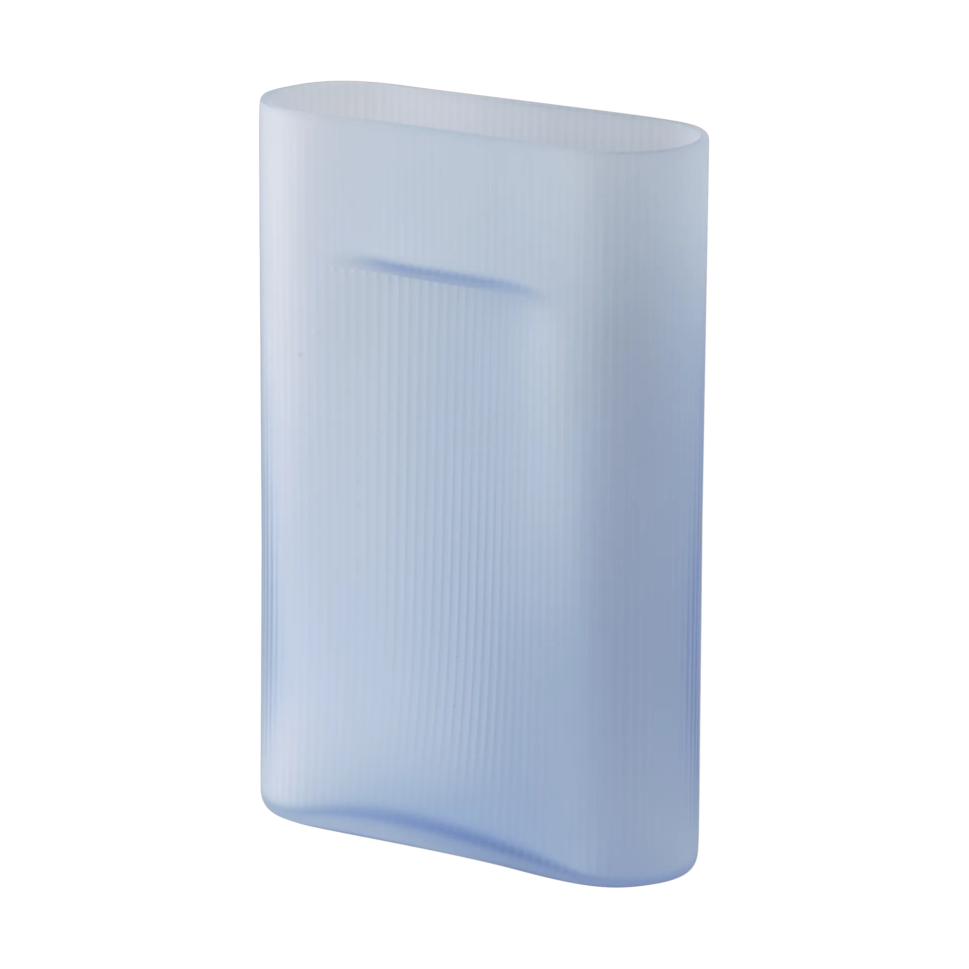 Ridge vase frostet glass 35 cm, Light blue Muuto