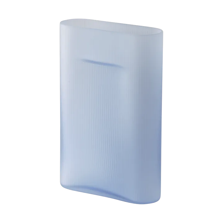Ridge vase frostet glass 35 cm - Light blue - Muuto