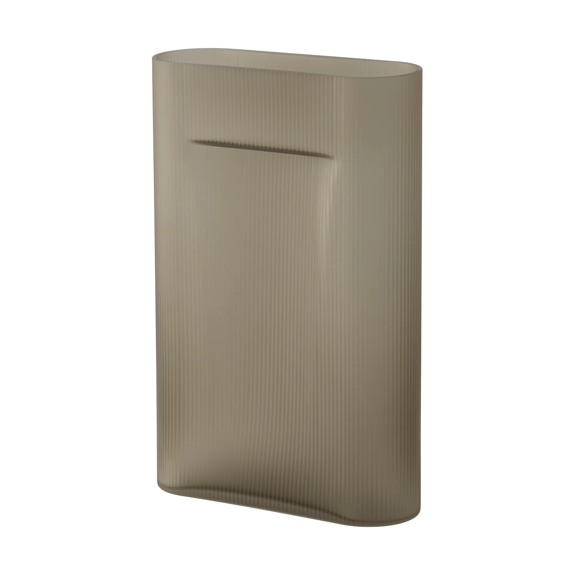 Ridge vase frostet glass 48,5 cm, Taupe Muuto