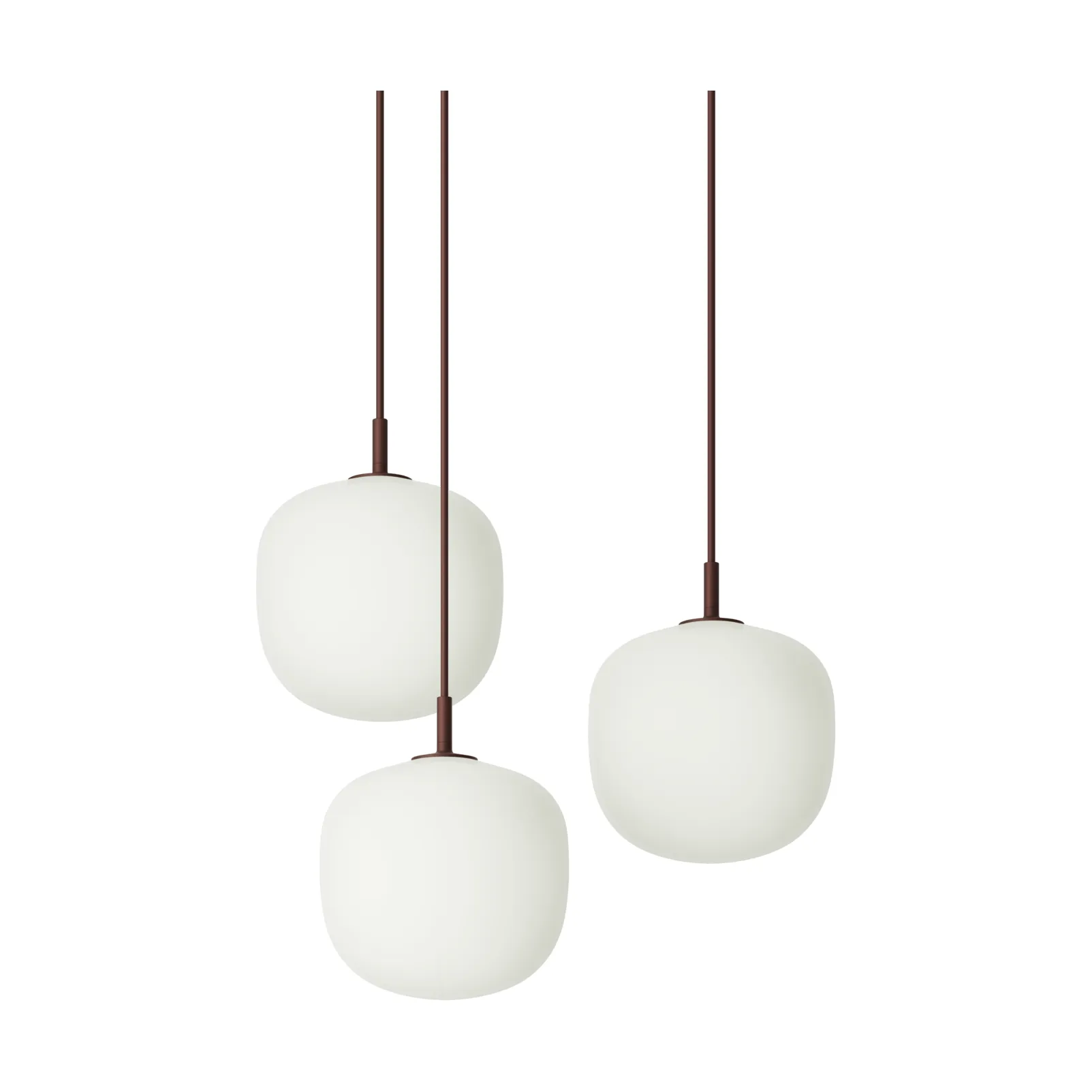 Rime Pendant Cluster 3 pendel, Dyp rød, Ø18 cm Muuto