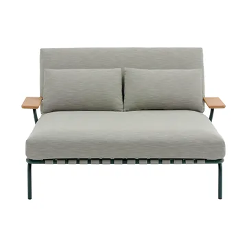 Settle loungeseng - Ribbed Weave 2-dark green, med armlener - Muuto