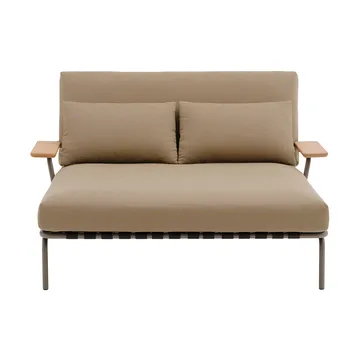 Settle loungeseng - Ribbed Weave 5-taupe, med armlener - Muuto