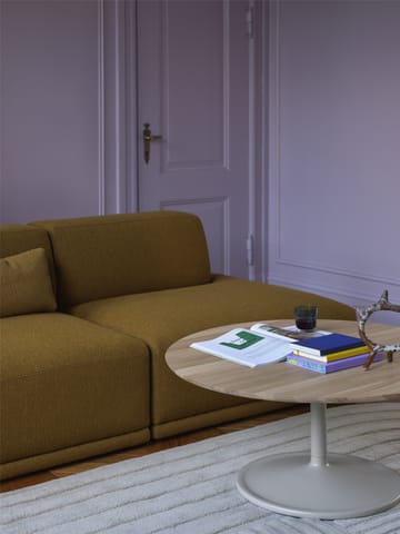 Soft salongbord Ø95 cm - Solid oak-grey - Muuto