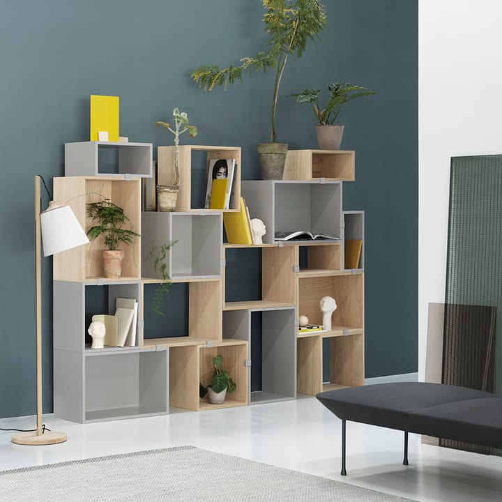 Stacked 2.0 hyller åpen, medium, lysegrå Muuto