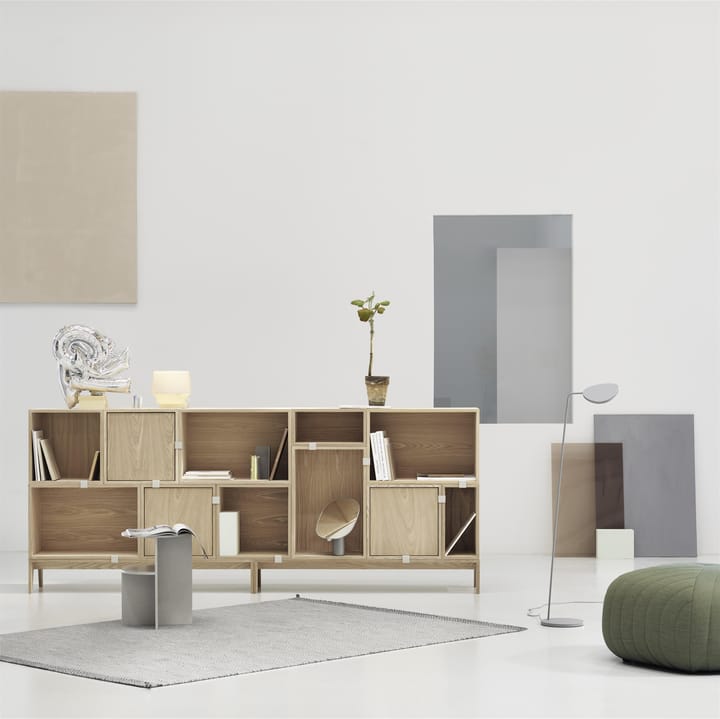 Stacked 2.0 hyller med ryggskive, large, eik Muuto