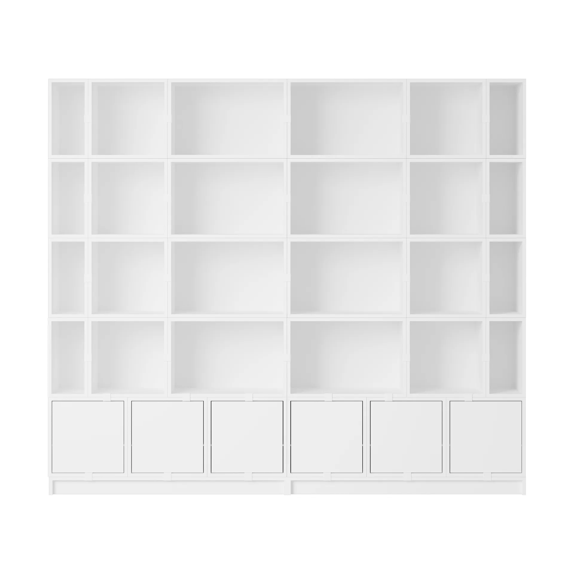 Stacked oppbevaringssystem bokhylle Configuration 1, White Muuto