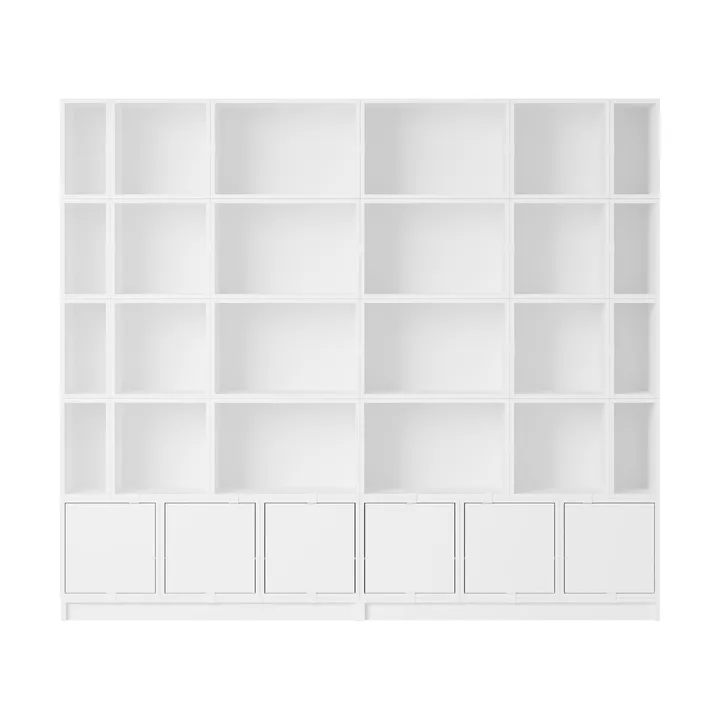 Stacked oppbevaringssystem bokhylle Configuration 1 - White - Muuto