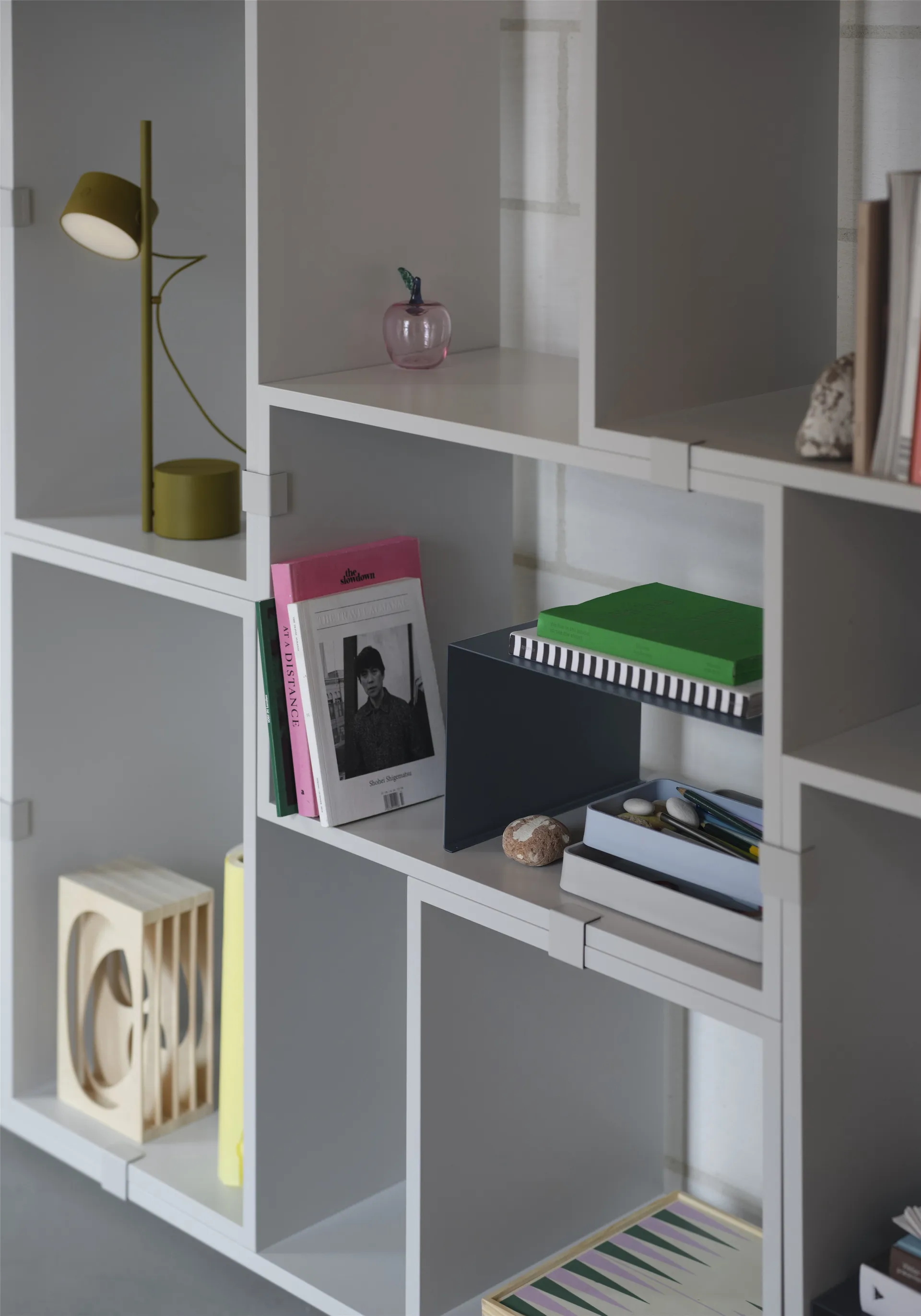 Stacked oppbevaringssystem bokhylle konfigurasjon 3, Grey Muuto