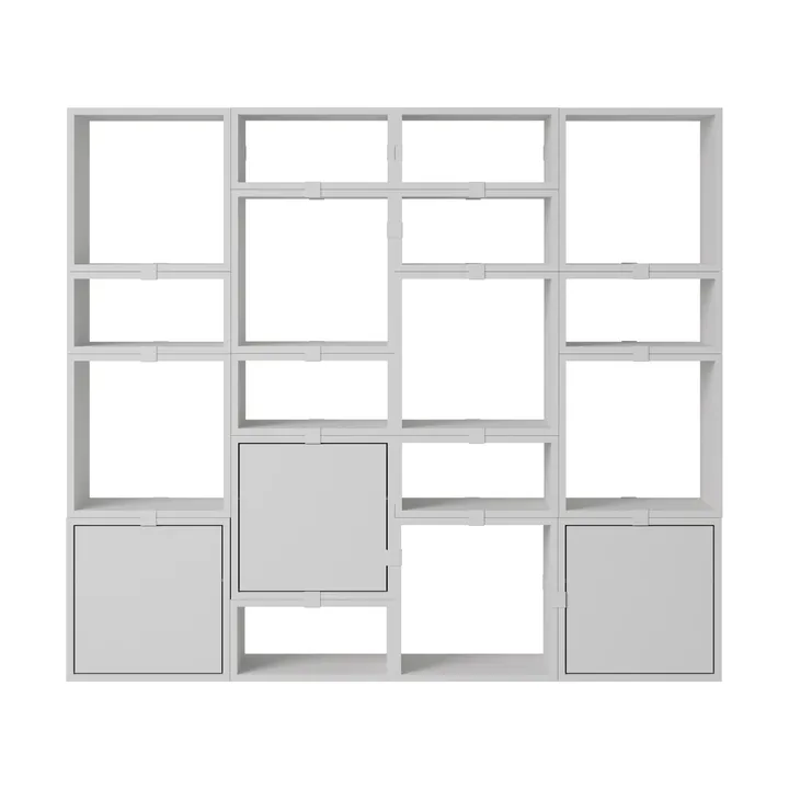 Stacked oppbevaringssystem bokhylle konfigurasjon 4 - Grey - Muuto