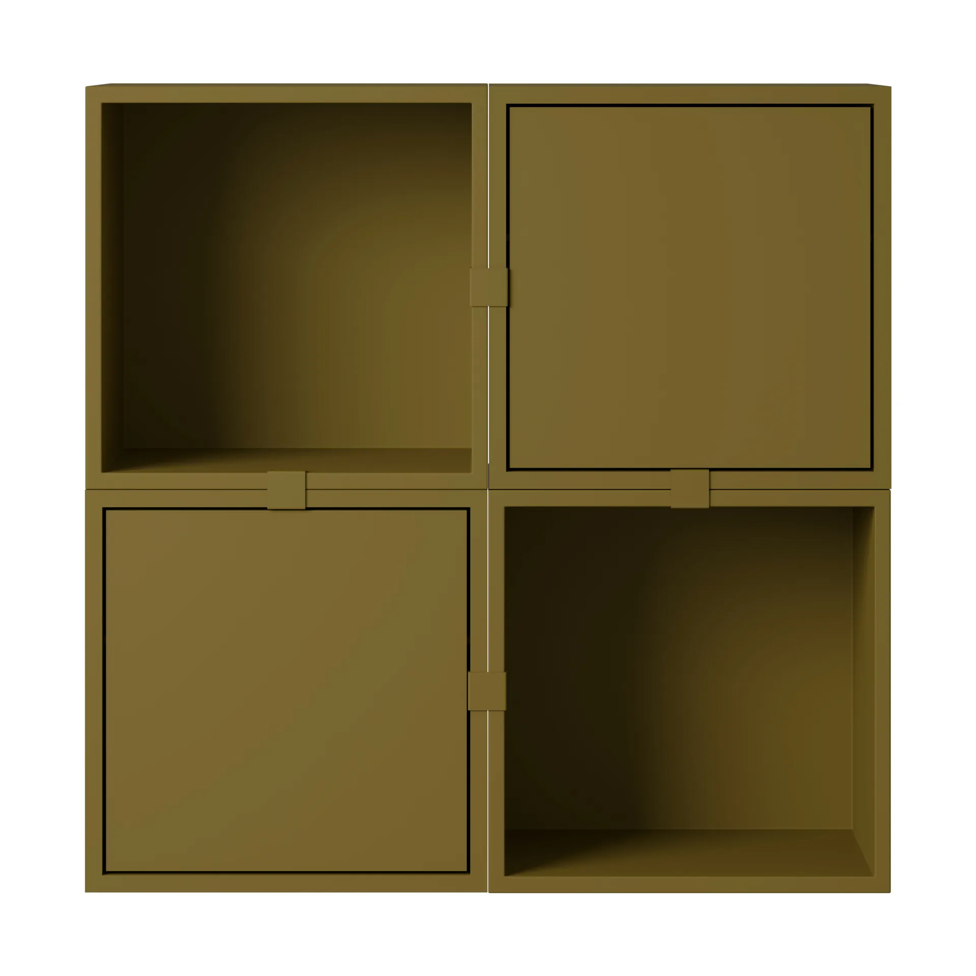 Stacked oppbevaringssystem gang konfigurasjon 4, Brown green Muuto