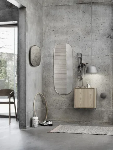 Stacked oppbevaringssystem med dør, medium - Eik - Muuto