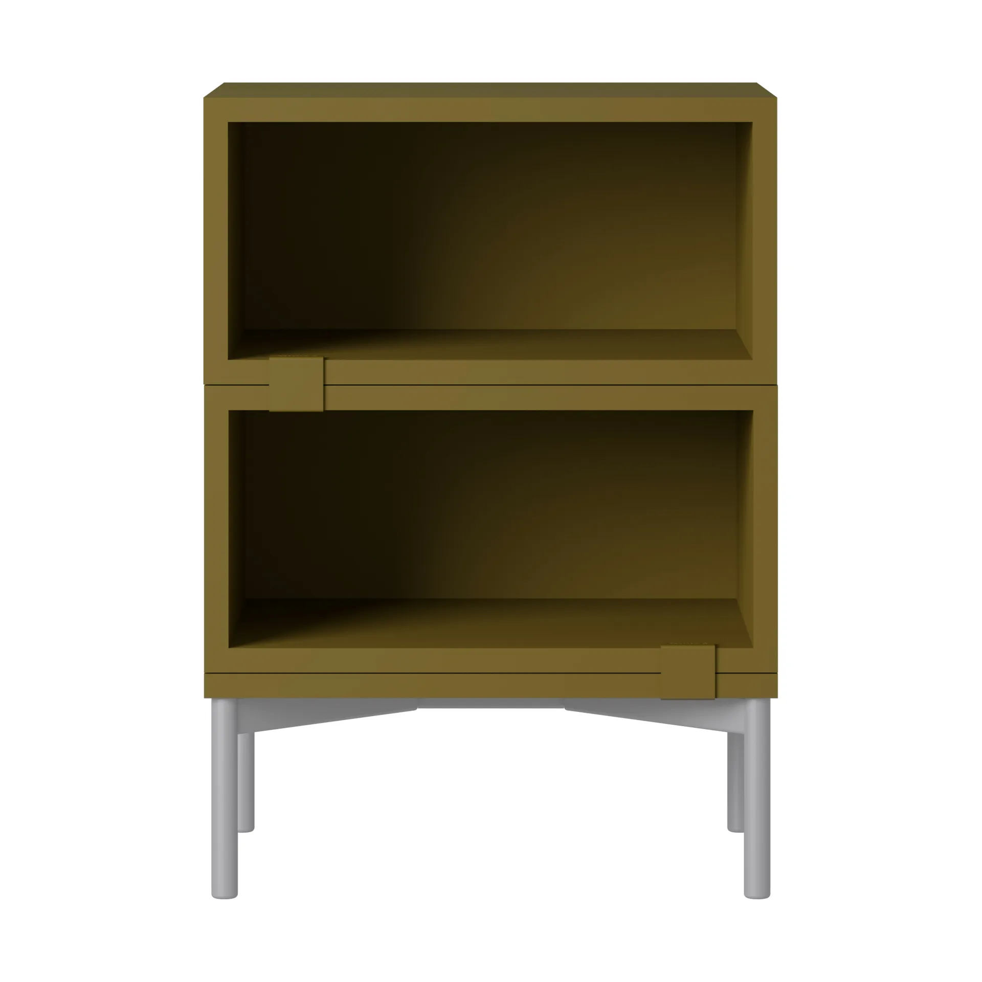 Stacked oppbevaringssystem nattbord konfigurasjon 1, Brown green Muuto