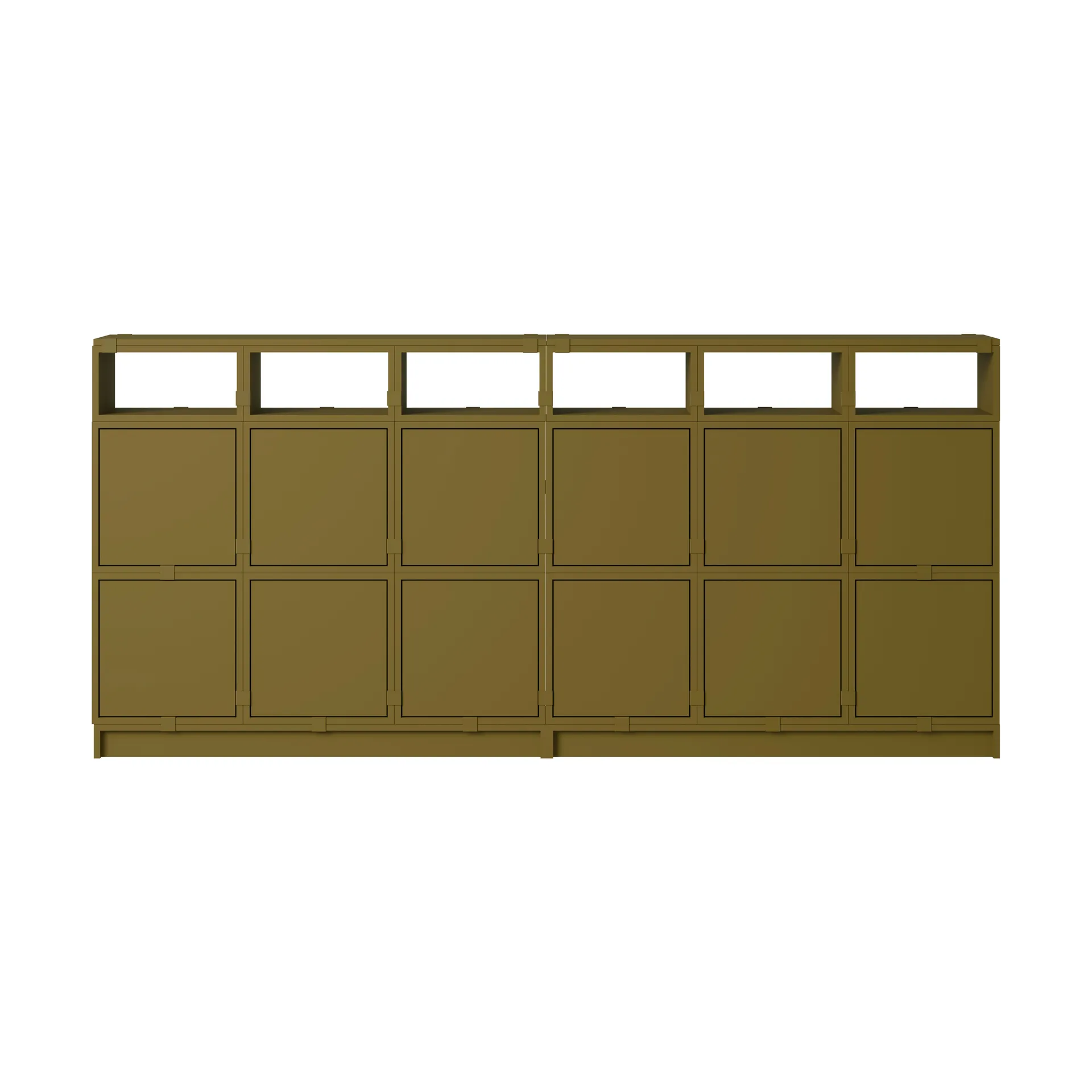 Stacked oppbevaringssystem sideboard konfigurasjon 1, Brown green Muuto