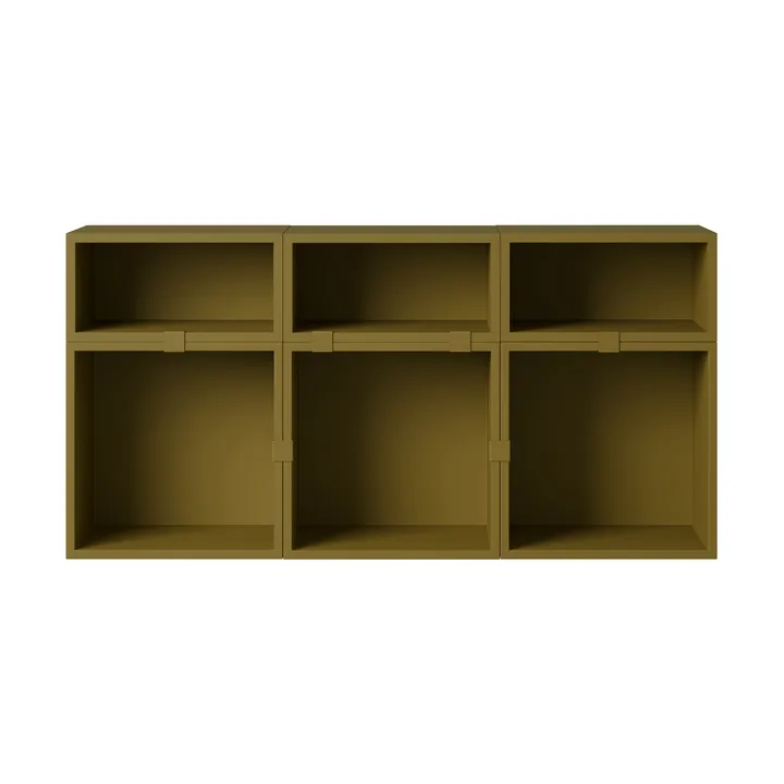 Stacked oppbevaringssystem sideboard konfigurasjon 5 - Brown green - Muuto