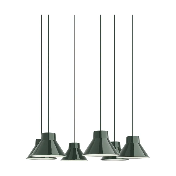 Top Pendant Cluster 6 pendellampe - Mørkegrønn, Ø21 cm - Muuto
