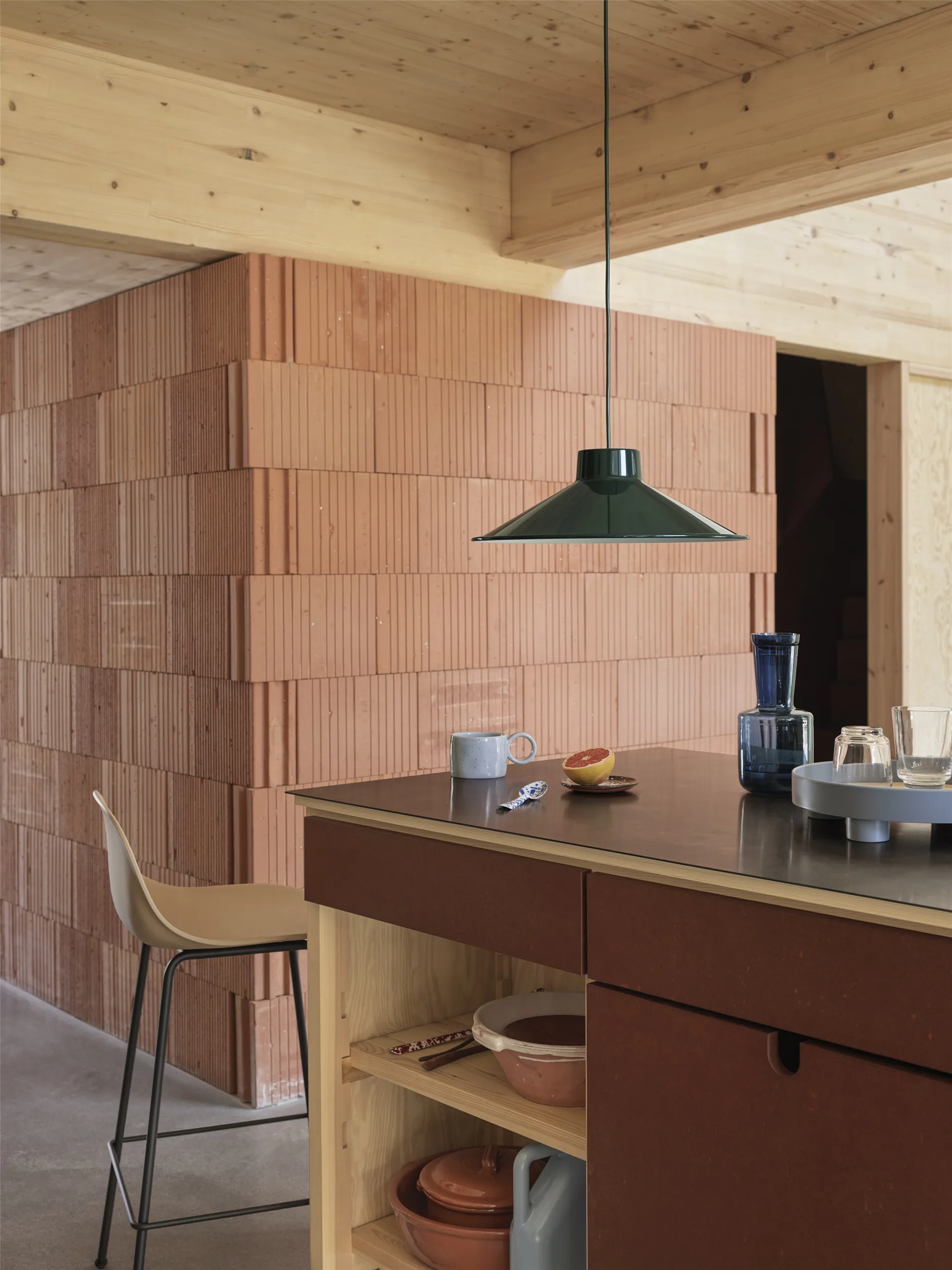 Top taklampe Ø36 cm, Mørkegrønn Muuto