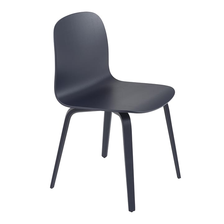 Visu Chair stol understell av tre - Midnight blue - Muuto