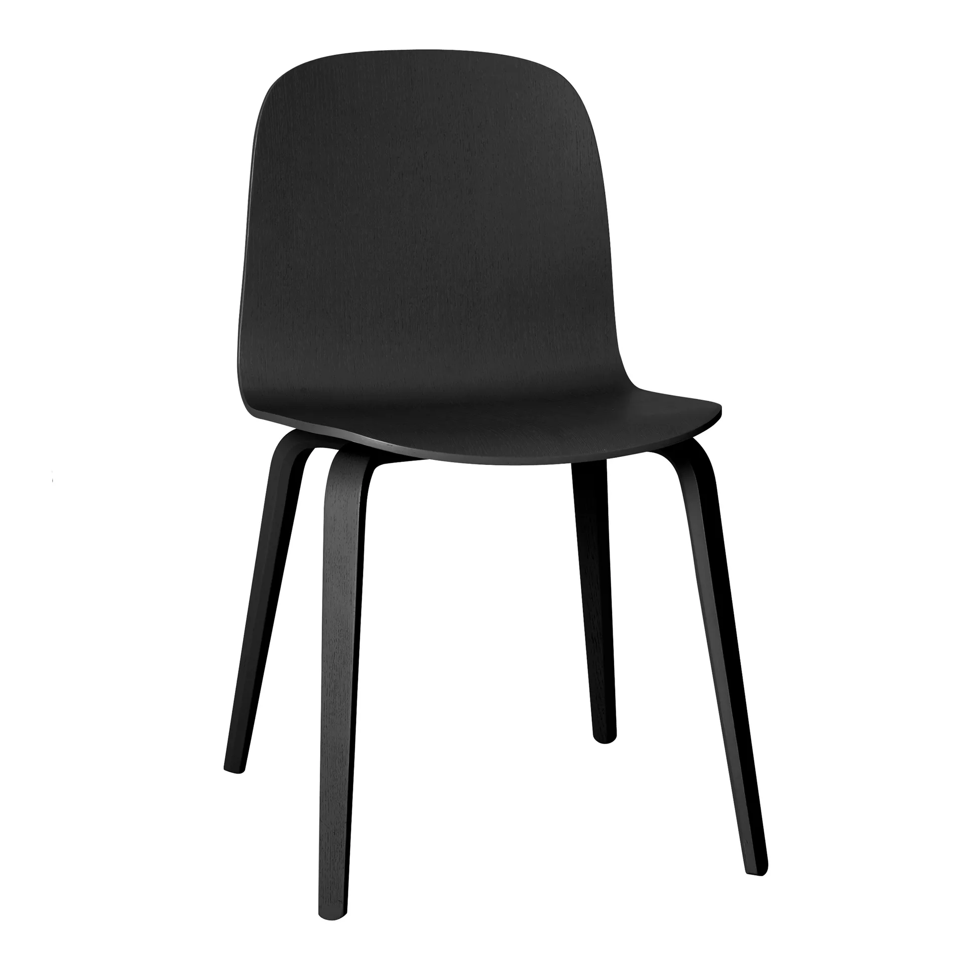 Visu Chair stol understell av tre, svart Muuto