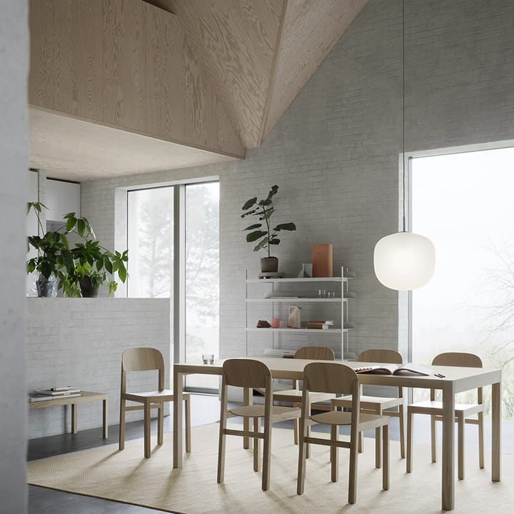 Workshop spisebord, Grey linoleum-Oak 200 x 92 cm Muuto