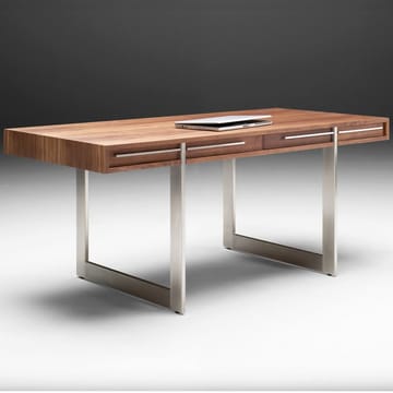 AK 1340 skrivebord - eik hvitolje, rustfritt stål, incl skuffer - Naver Collection