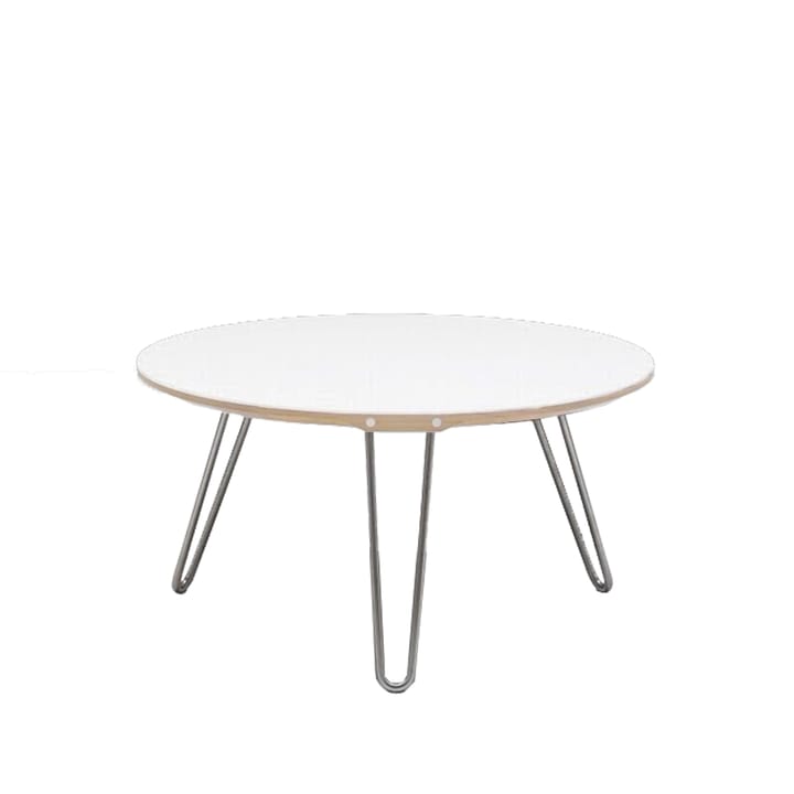 AK 1811 sofabord - corian/eik hvitoljet, høy, ben rustfritt stål - Naver Collection
