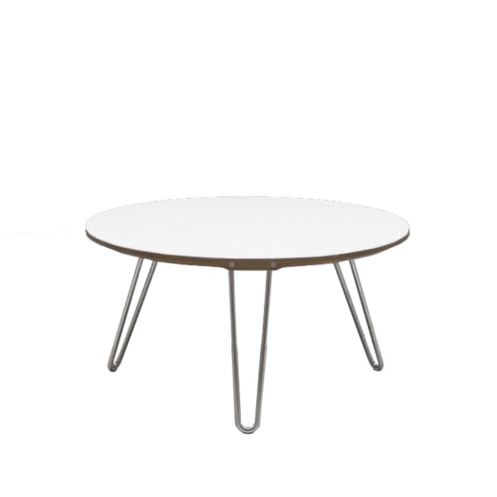 AK 1811 sofabord - corian/valnøtt, lav, ben rustfritt stål - Naver Collection